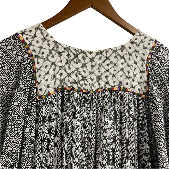 Free People FP One Mixed Print Tunic Top Small Raw Hem - Picture 8 of 8